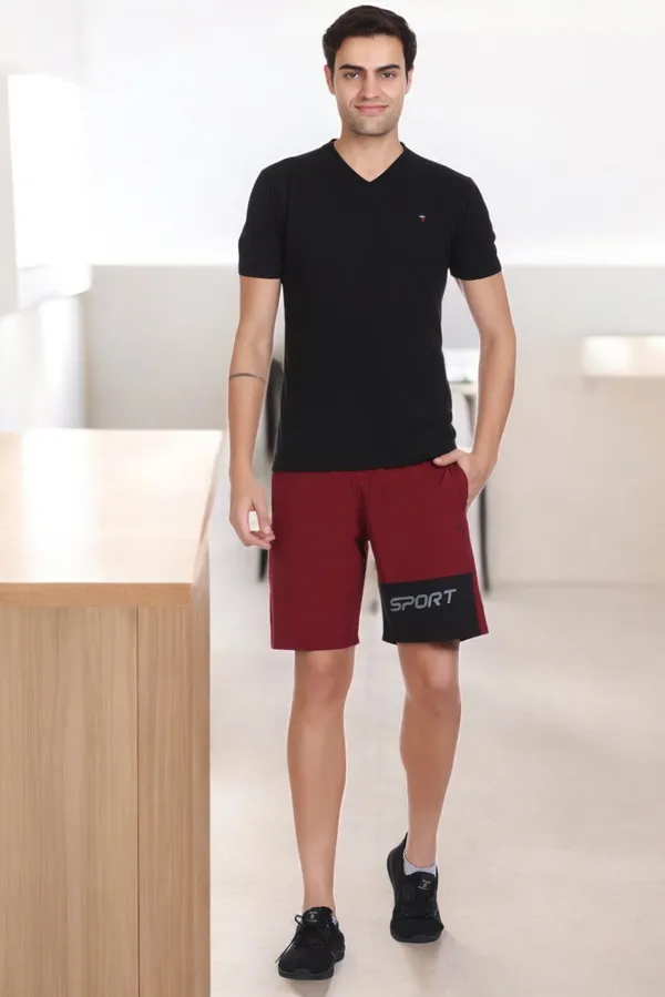 Polyester_Blend_Shorts_Dri-Fit_Sports_For_Men_(Maroon)