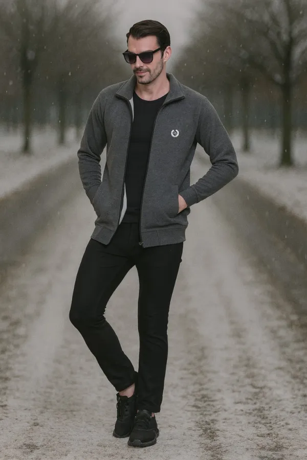 Mens_Solid_Dark_Grey_Cotton_Fleece_Zipper_Sweatshirt