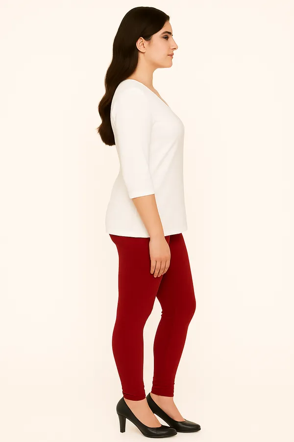 Maroon_Solid_Cotton_Lycra_Churidar_Leggings_For_Women_&_Girls