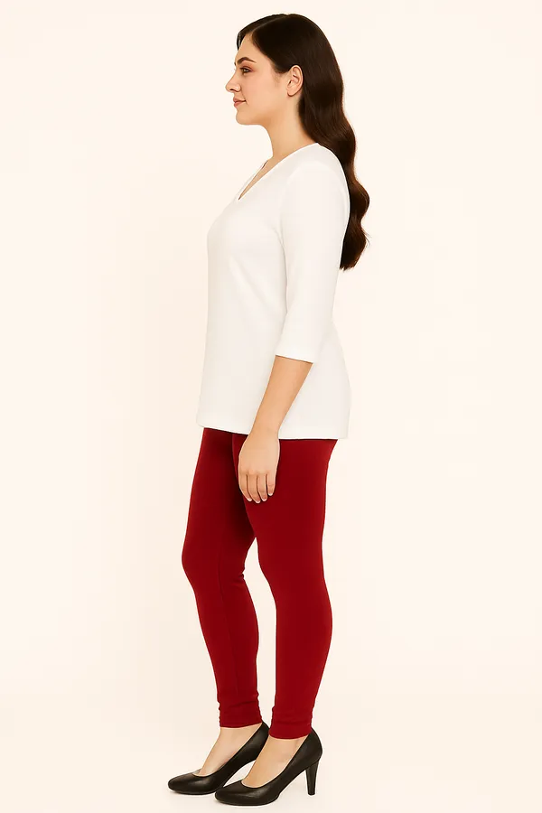Maroon_Solid_Cotton_Lycra_Churidar_Leggings_For_Women_&_Girls
