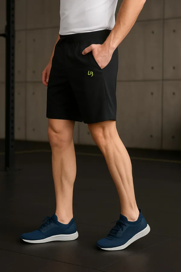 Solid_Black_Elevate_NS_Lycra_Dri_Fit_Shorts_For_Men