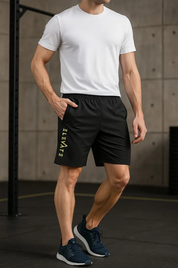Solid_Black_Elevate_NS_Lycra_Dri_Fit_Shorts_For_Men