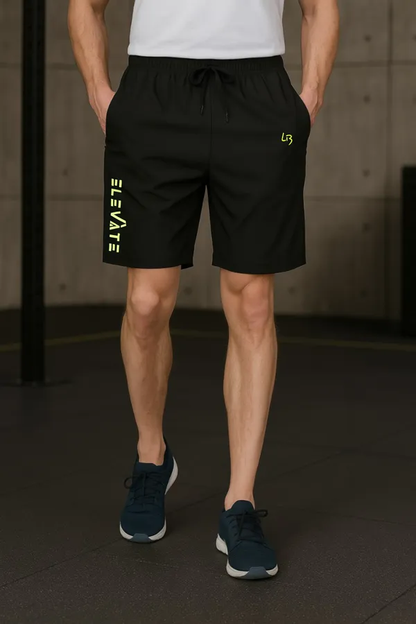 Solid_Black_Elevate_NS_Lycra_Dri_Fit_Shorts_For_Men