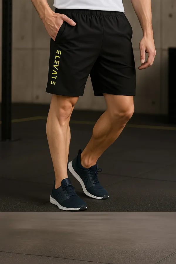 Solid_Black_Elevate_NS_Lycra_Dri_Fit_Shorts_For_Men