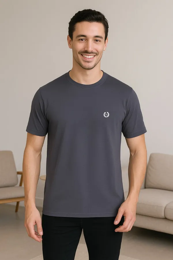 Leebonee_Men's_Solid_Dark_Grey_Dri_Fit_Tshirt_with_4_Way_Lycra
