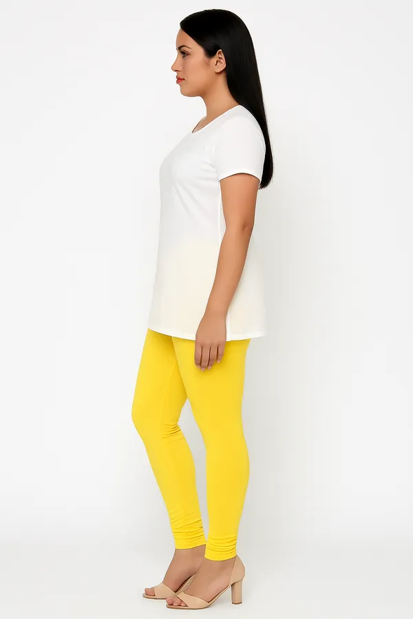 Lemon_Solid_Cotton_Lycra_Churidar_Leggings_For_Women_&_Girls