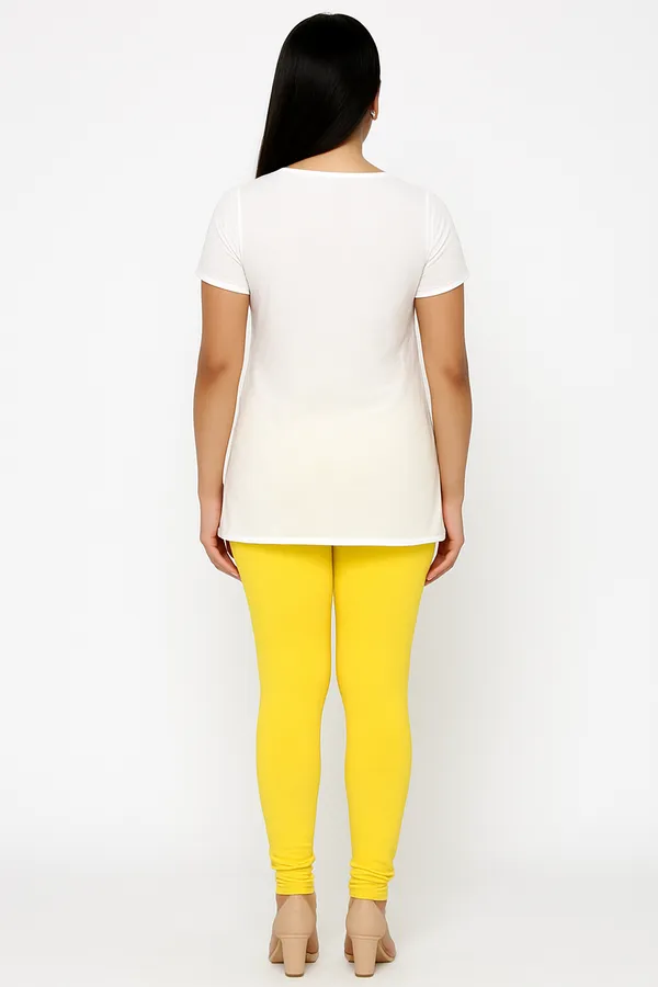 Lemon_Solid_Cotton_Lycra_Churidar_Leggings_For_Women_&_Girls