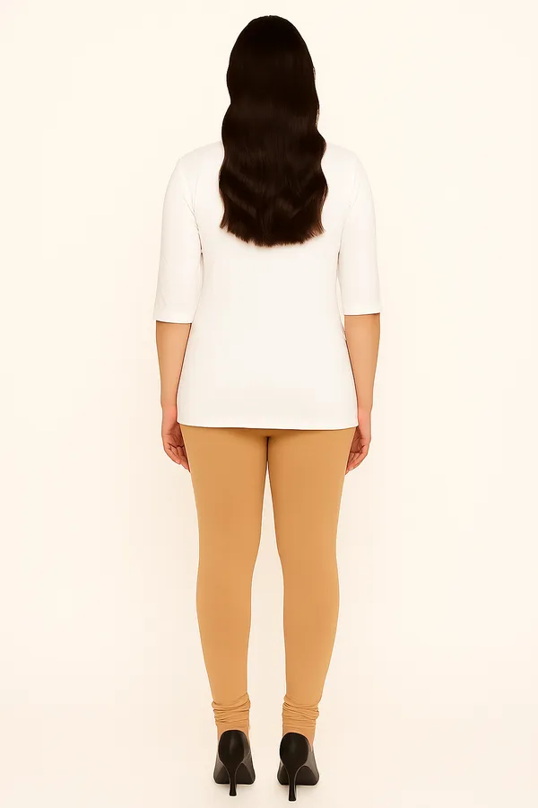 Camel_Solid_Cotton_Lycra_Churidar_Leggings_For_Women_&_Girls
