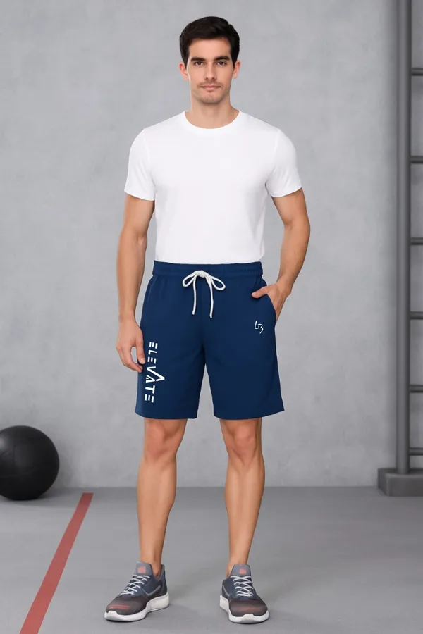 Solid_Blue_Elevate_NS_Lycra_Dri_Fit_Shorts_For_Men
