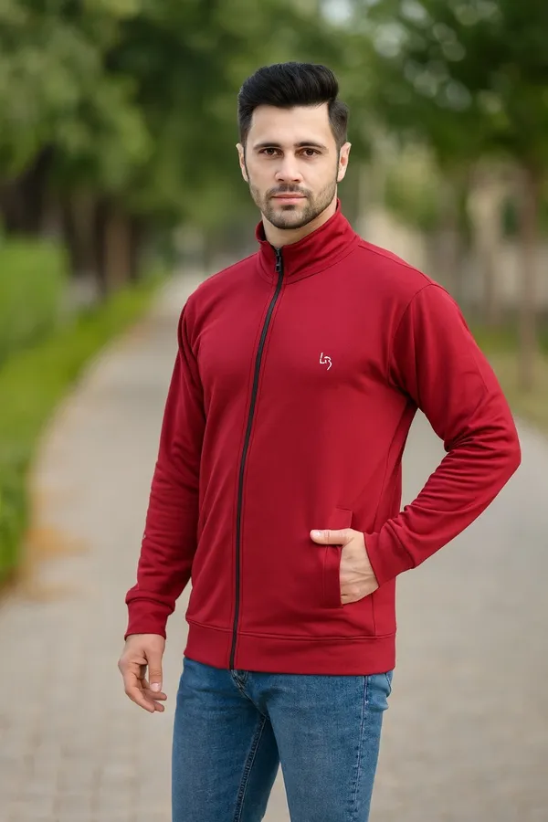 Maroon_Polyester_Blend_Solid_Dri_Fit_Jacket_With_4_Way_Lycra_For_Men