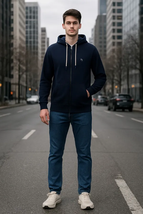 Leebonee_Mens_Solid_Navy_Blue_Cotton_Fleece_Zipper_Hooded_Sweatshirt