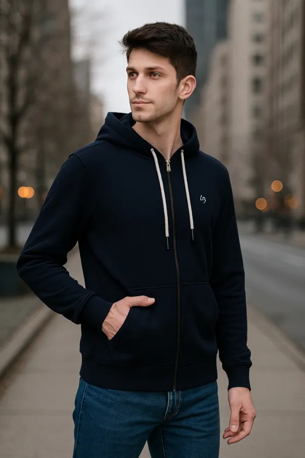 Leebonee_Mens_Solid_Navy_Blue_Cotton_Fleece_Zipper_Hooded_Sweatshirt
