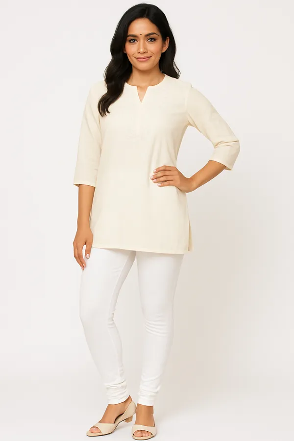White_Solid_Cotton_Lycra_Churidar_Leggings_For_Women_&_Girls