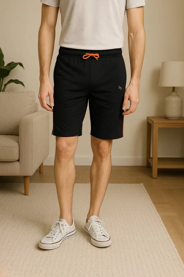 Solid_Black_Cotton_Shorts_with_Side_Piping_for_Men