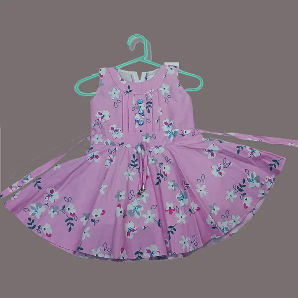 Pariari_Girls_Pink_Floral_Sleeveless_Dress_For_Girls