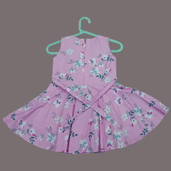 Pariari_Girls_Pink_Floral_Sleeveless_Dress_For_Girls
