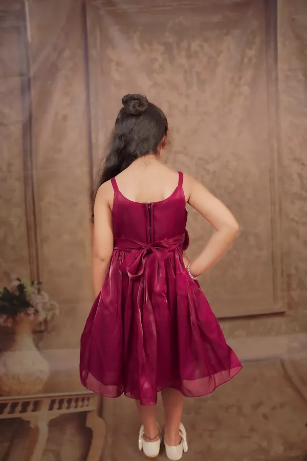 Wine_Bloom_Satin_Party_Dress_For_Girls