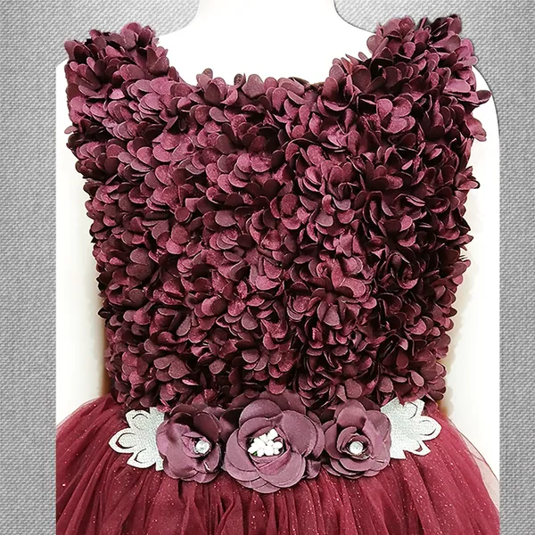 Pariari_Girls_Brown_Coloured_Flared_Party_Gown