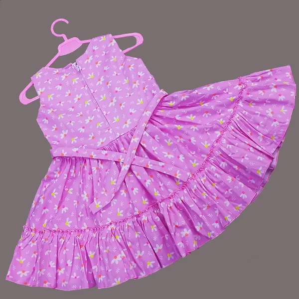 Purple_Floral_Cotton_Sleeveless_Dress_For_Girls