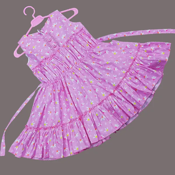 Purple_Floral_Cotton_Sleeveless_Dress_For_Girls
