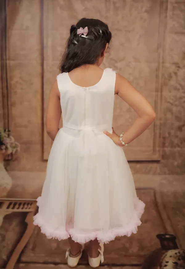 White_&_Pink_Net_Blossom_Frock_For_Girls