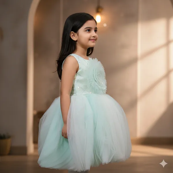 Pariari_Girls_Mint_Green_Cloud_Ball_Gown