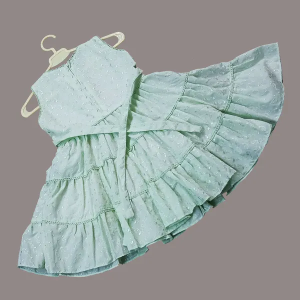Pariari_Girls_Elegant_Mint_Green_Girls_Frock