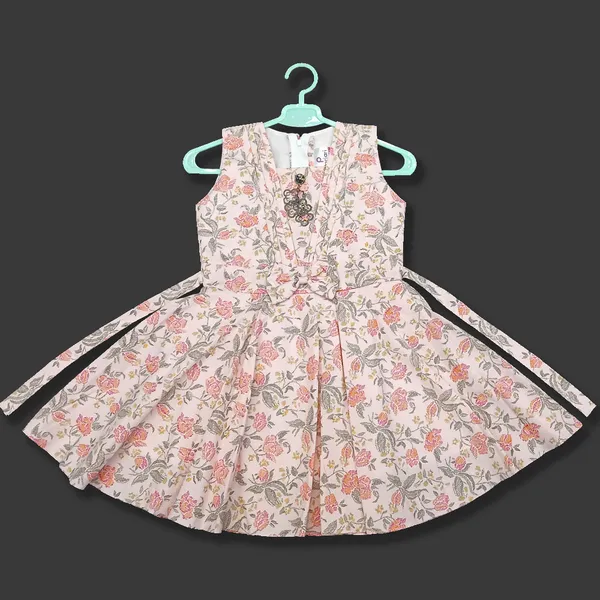 Pariari_Girls_Floral_Printed_Sleeveless_Dress_For_Girls