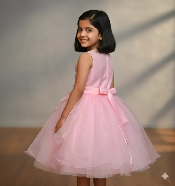 Pariari_Girls_Pink_Floral_Party_Wear_With_Shimmer
