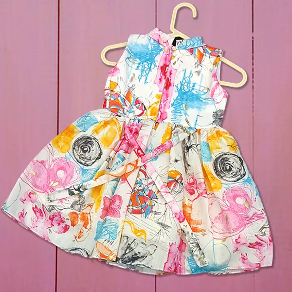 Pariari_Girls_Colorful_Artistic_Design_Cotton_Frock