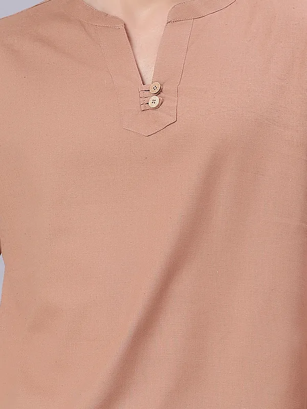 Brown_Pure_Cotton_Regular_Kurta_For_Mens