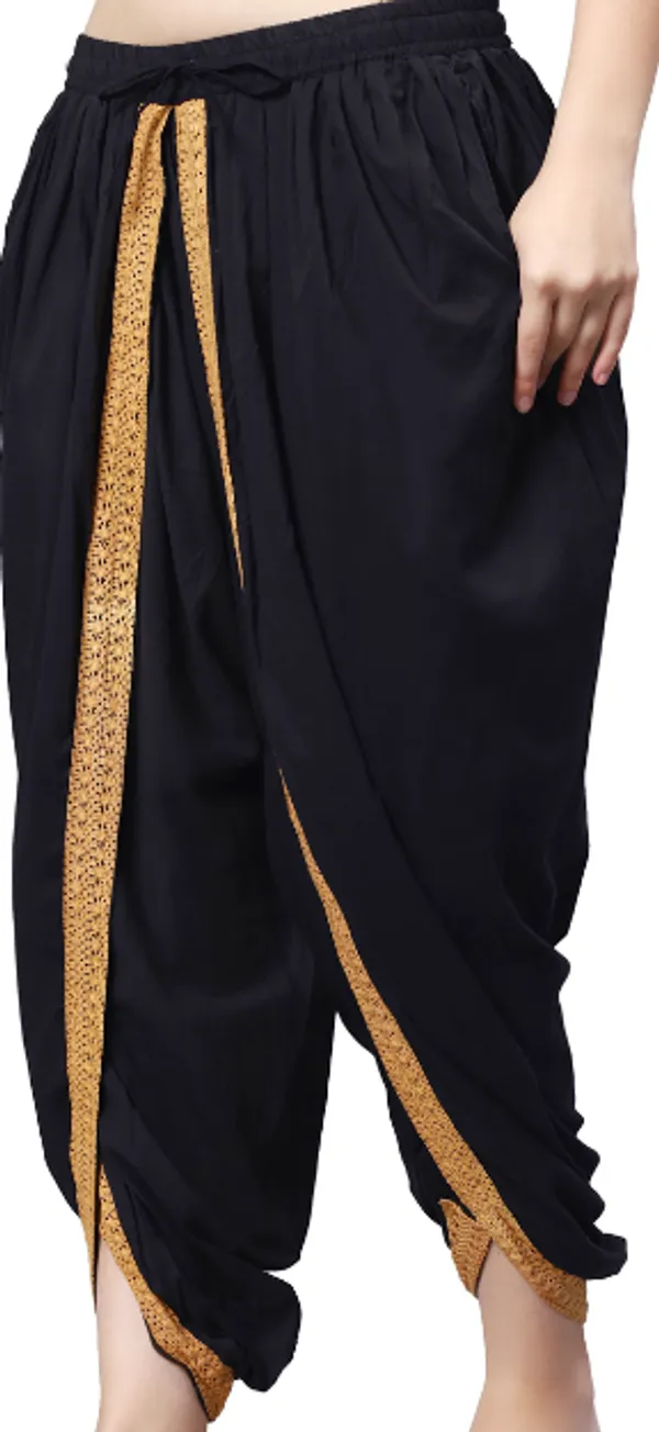 Black_Pure_Cotton_Regular_Dhoti_For_Women