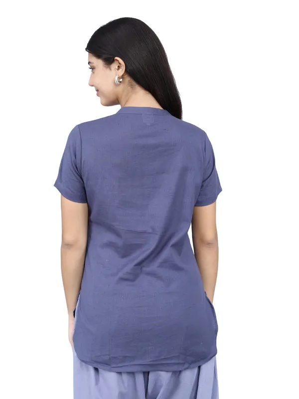 Grey__Pure_Cotton_Regular_short_Kurta_For_Women