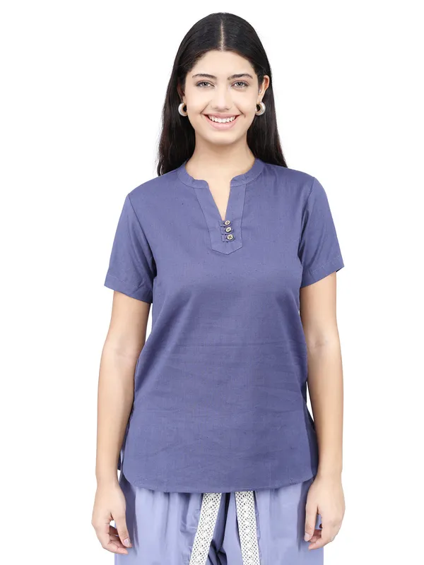 Grey__Pure_Cotton_Regular_short_Kurta_For_Women