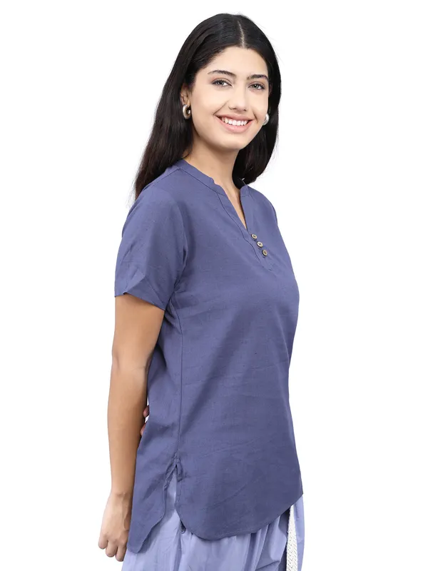 Grey__Pure_Cotton_Regular_short_Kurta_For_Women