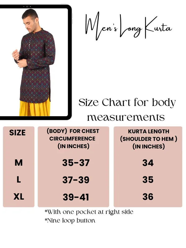 Men's_Cotton_Viscose_Embroidered_blue_ethnic_|Sequined_Kurta
