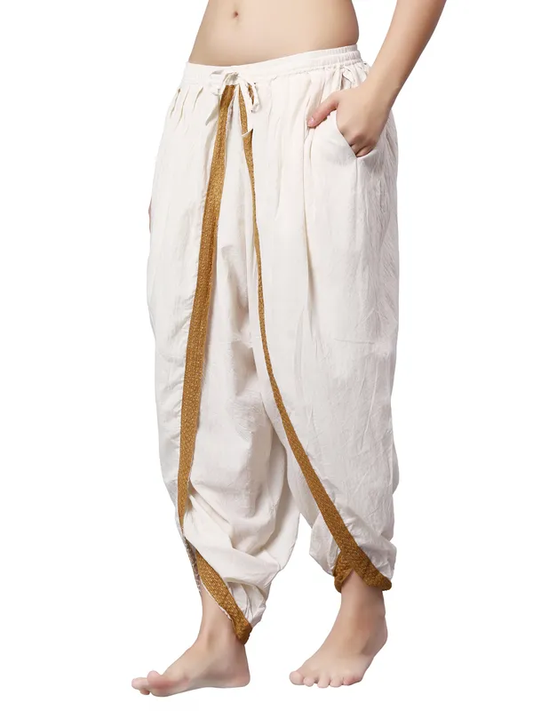 Off_White_Pure_Cotton_Regular_Dhoti_For_Women