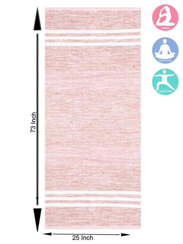 Peach_100%_Cotton_High_Density_Anti-Skid_Yoga_Mat
