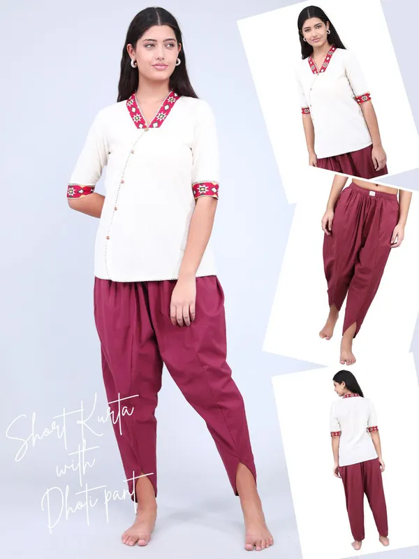 SATAV_Cotton_Linen_Kurta_and_Dhoti_Pant_Set_for_women