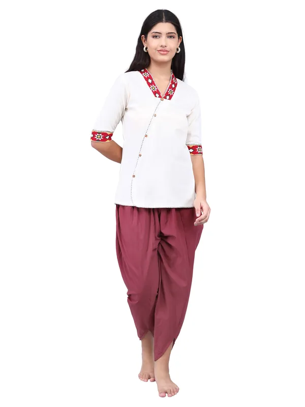 SATAV_Cotton_Linen_Kurta_and_Dhoti_Pant_Set_for_women