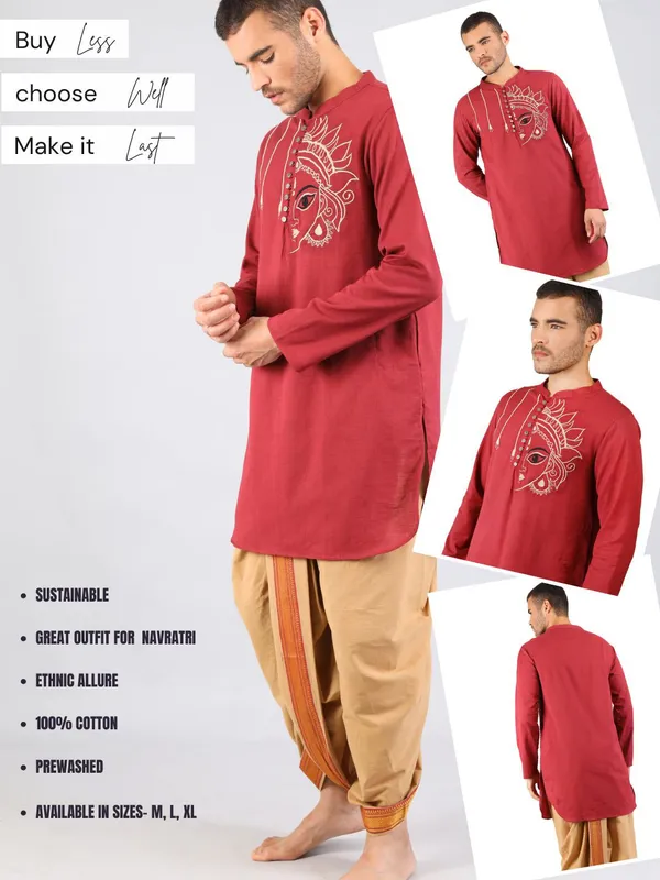 SATAV_Men's_Cotton_Embroidered_Ethnic_Navratri_Kurta