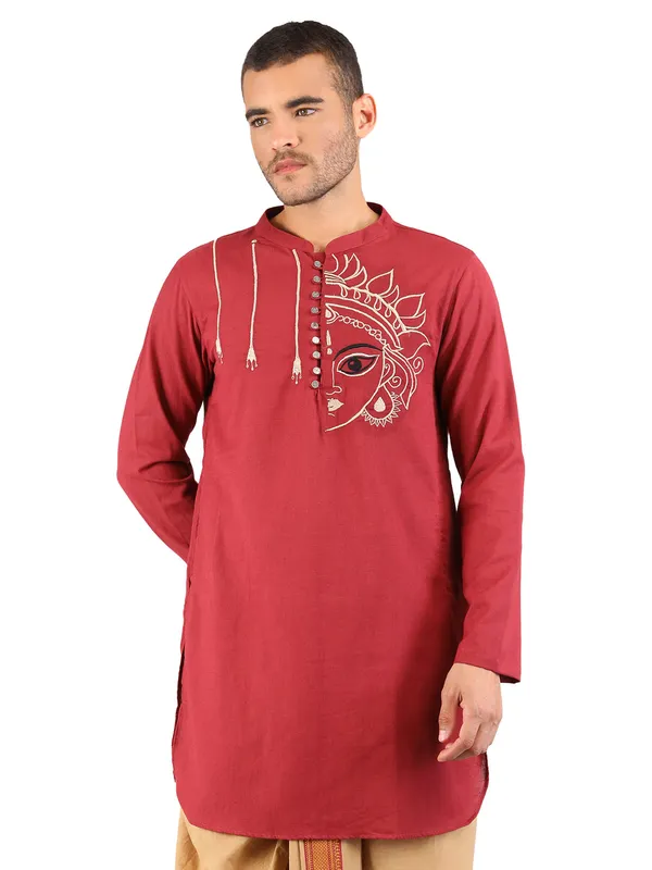 SATAV_Men's_Cotton_Embroidered_Ethnic_Navratri_Kurta