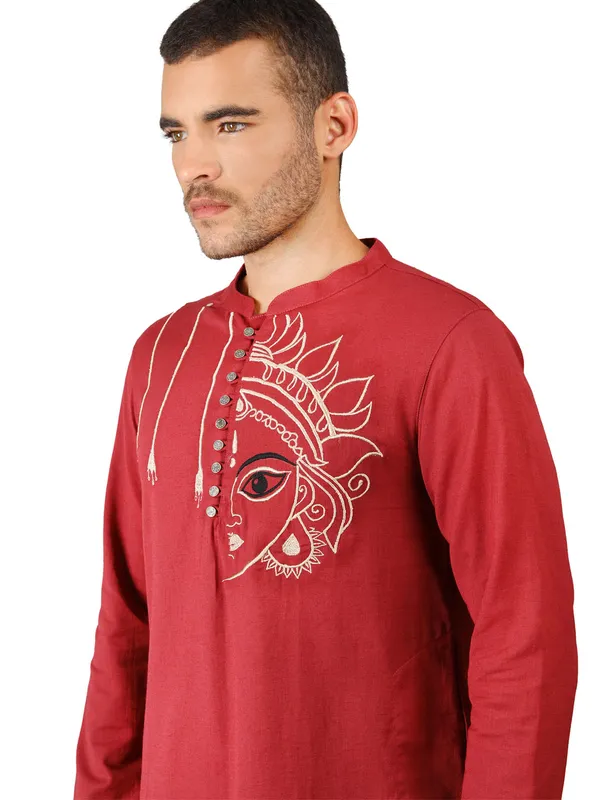 SATAV_Men's_Cotton_Embroidered_Ethnic_Navratri_Kurta