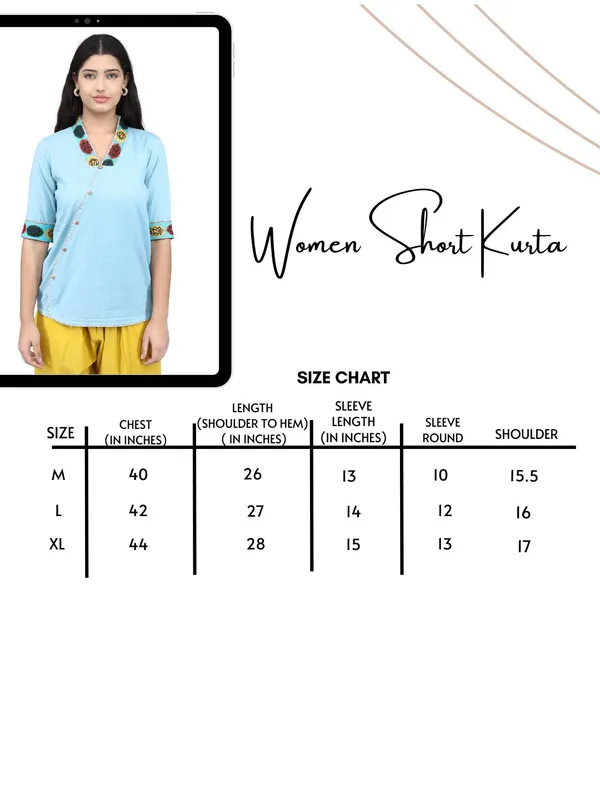 SATAV_Blue_Pure_Cotton_Regular_Kurta_For_Women