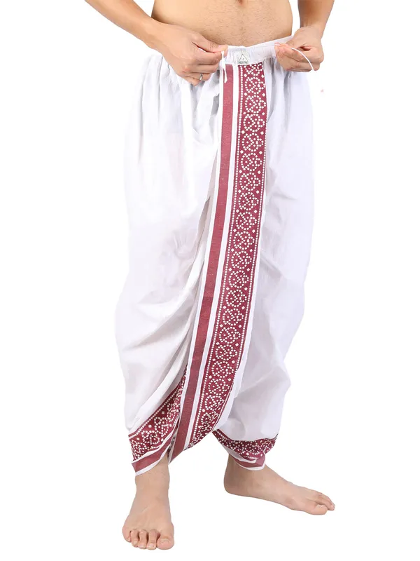 Satav_Batik_Block_printed_Cotton_Pull-on_Pleated_Dhoti_Pants_Traditional_Festive_Wear_