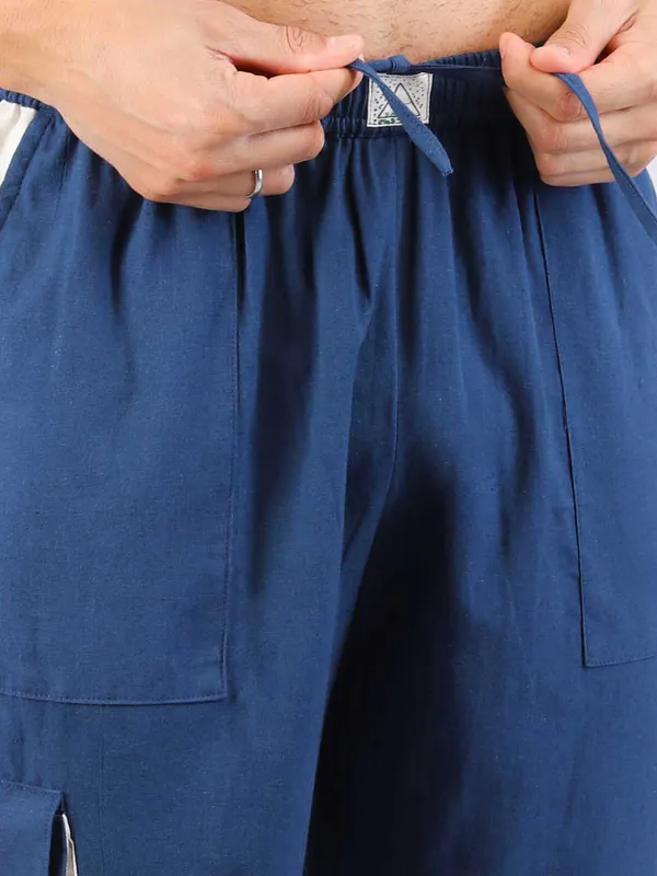 Satav_Cotton_Pull-on_Trendy_blue_Cargo_Yoga_Pants