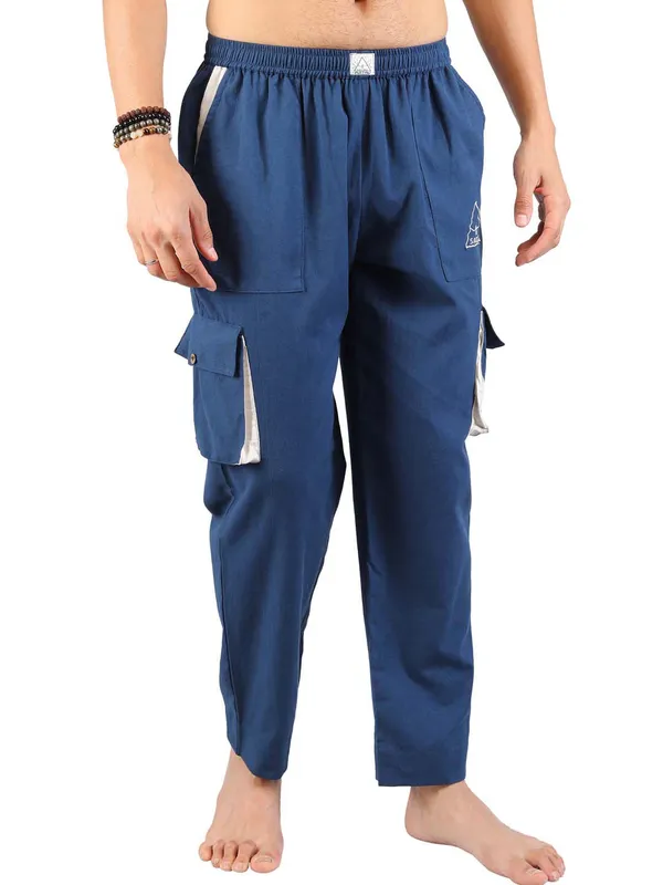 Satav_Cotton_Pull-on_Trendy_blue_Cargo_Yoga_Pants