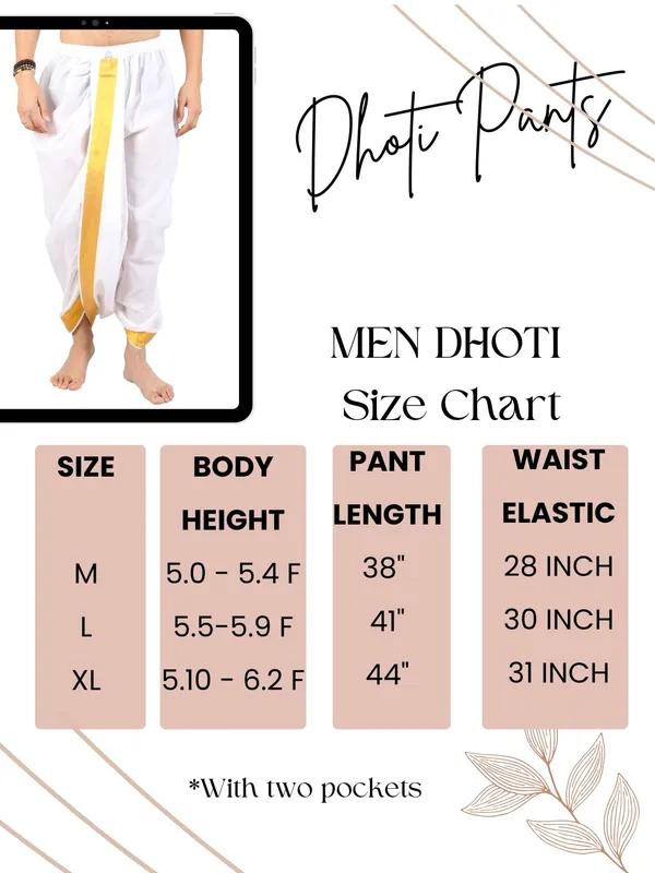 Satav_Golden_jacquard_border_White_Cotton_Pull-on_Pleated_Dhoti_Pants_Traditional_Festive_Wear_