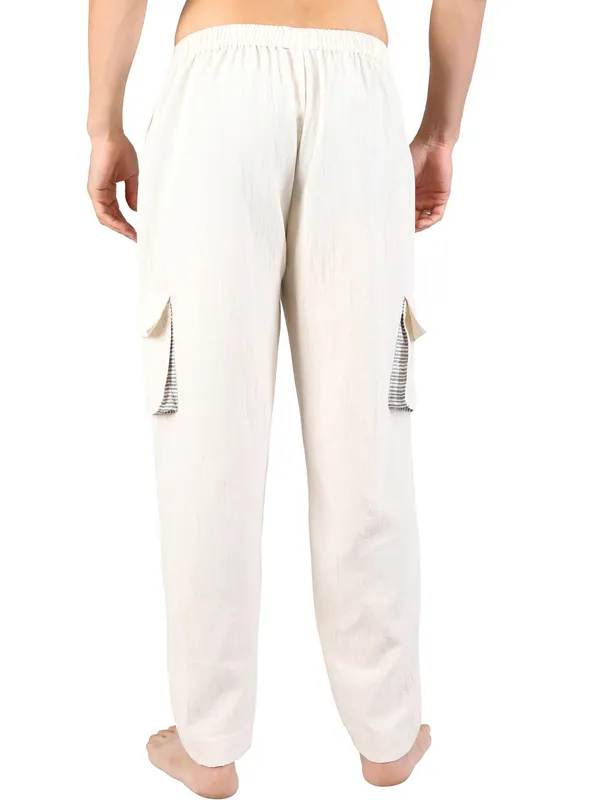 Satav_Men’s__cotton_trendy_Off-white__Pant