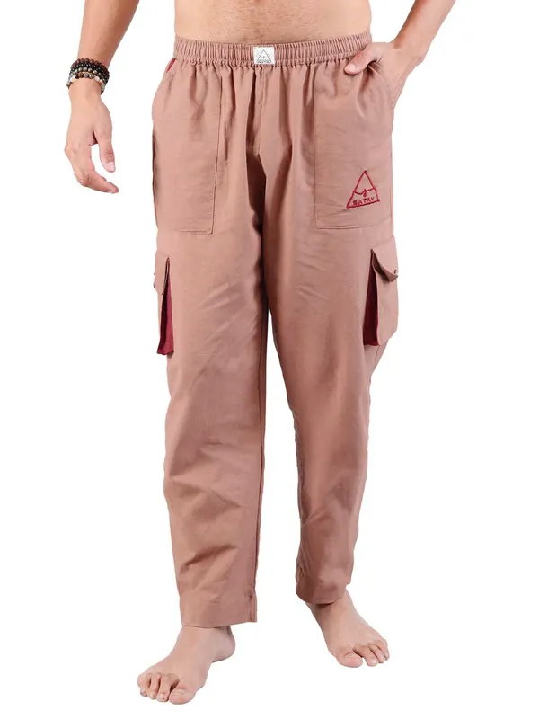 Satav_Men’s__cotton_trendy_brown_Pant